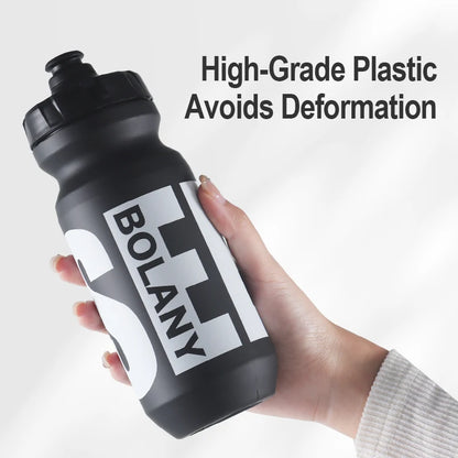 BOLANY 610ML Cycling Bike Water Bottle Bicycle Portable Kettle with Cover Matte Plastic Sports Bottle Outdoor Supplies