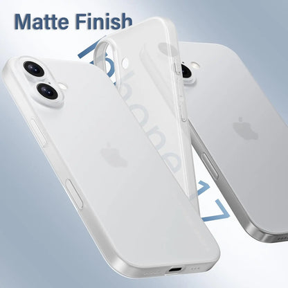 Slim Thin Translucent Matte Case For iPhone 17 Air 17E 16E 16 Pro Max 15 Plus 14 13 12 11 Anti-Fingerprint Phone Cover Accessory