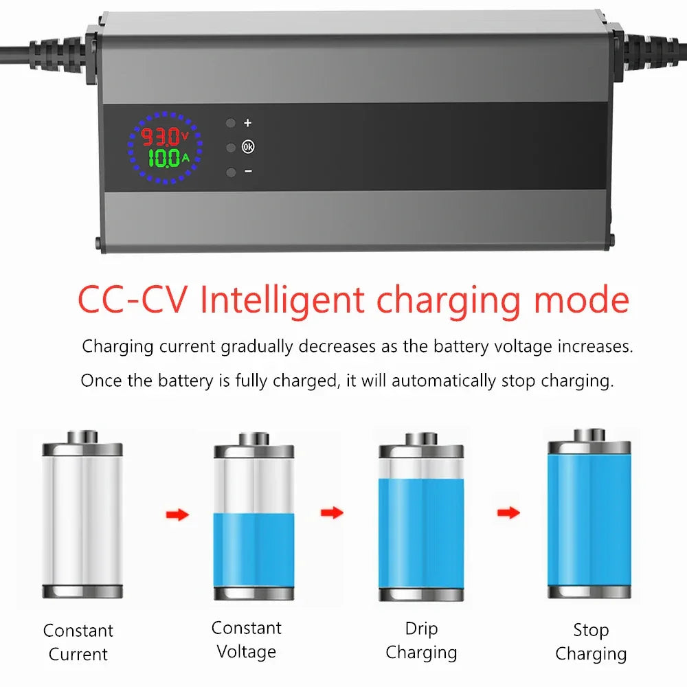 10A 15A 24V 48V 58.4V 72V 60V 67.2V 84V Li-ion Lifepo4 Lithium Battery Charger Curren Adjustable 13S Charge 8S 16S 20S 24S parts
