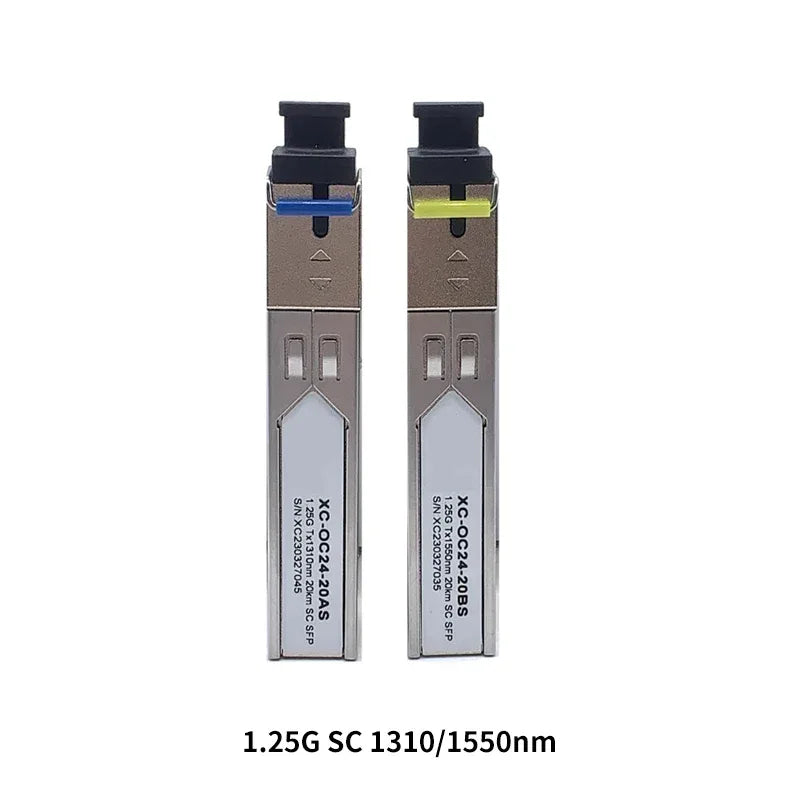 FTTH 1.25G RJ45 SFP 3/10/20km Gigabit Module 10GBase-Tx Ethernet Fiber Optic Module FTTH Compatible with Cisco/Mikrotik Switch