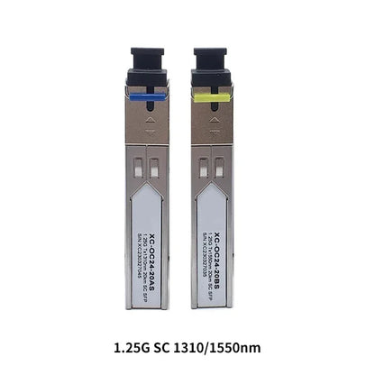 FTTH 1.25G RJ45 SFP 3/10/20km Gigabit Module 10GBase-Tx Ethernet Fiber Optic Module FTTH Compatible with Cisco/Mikrotik Switch