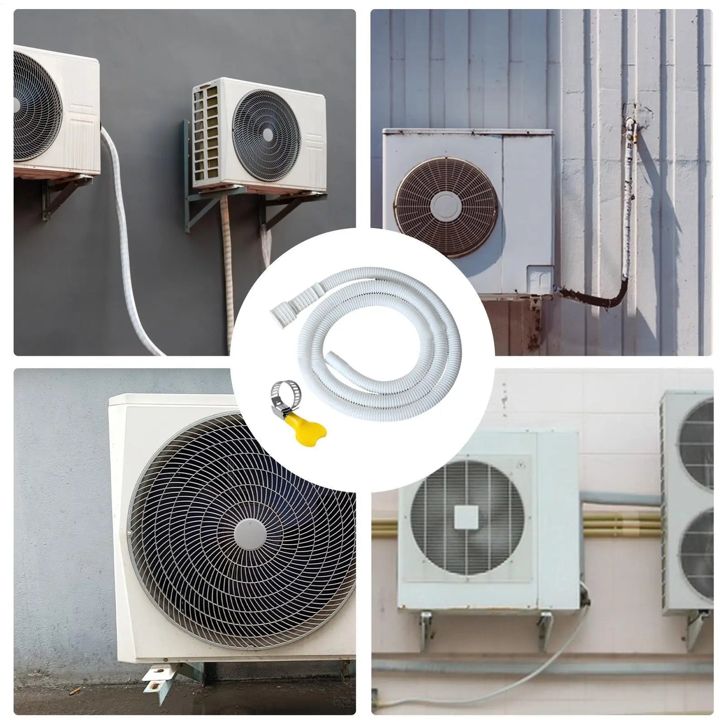 2/3/5m*2.5cm Air Conditioner Drain Hose Flexible Drain Hose With Clip Cuttable Rubber Adapter Dehumidifier Drain Hose