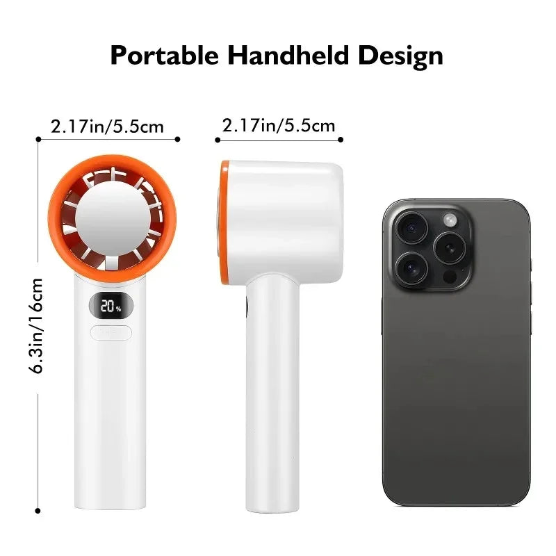 Xiaomi MIJIA Portable Fan Handheld 120 Speed Mini Bladeless Desktop Fan Rechargeable Instant Cooling With Ice Mode For Men Women