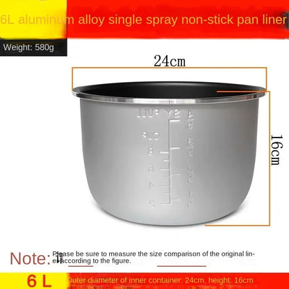 Electric pressure cooker liner multicooker bowl 4L 5L 6L liter non-stick pan double spray thickening