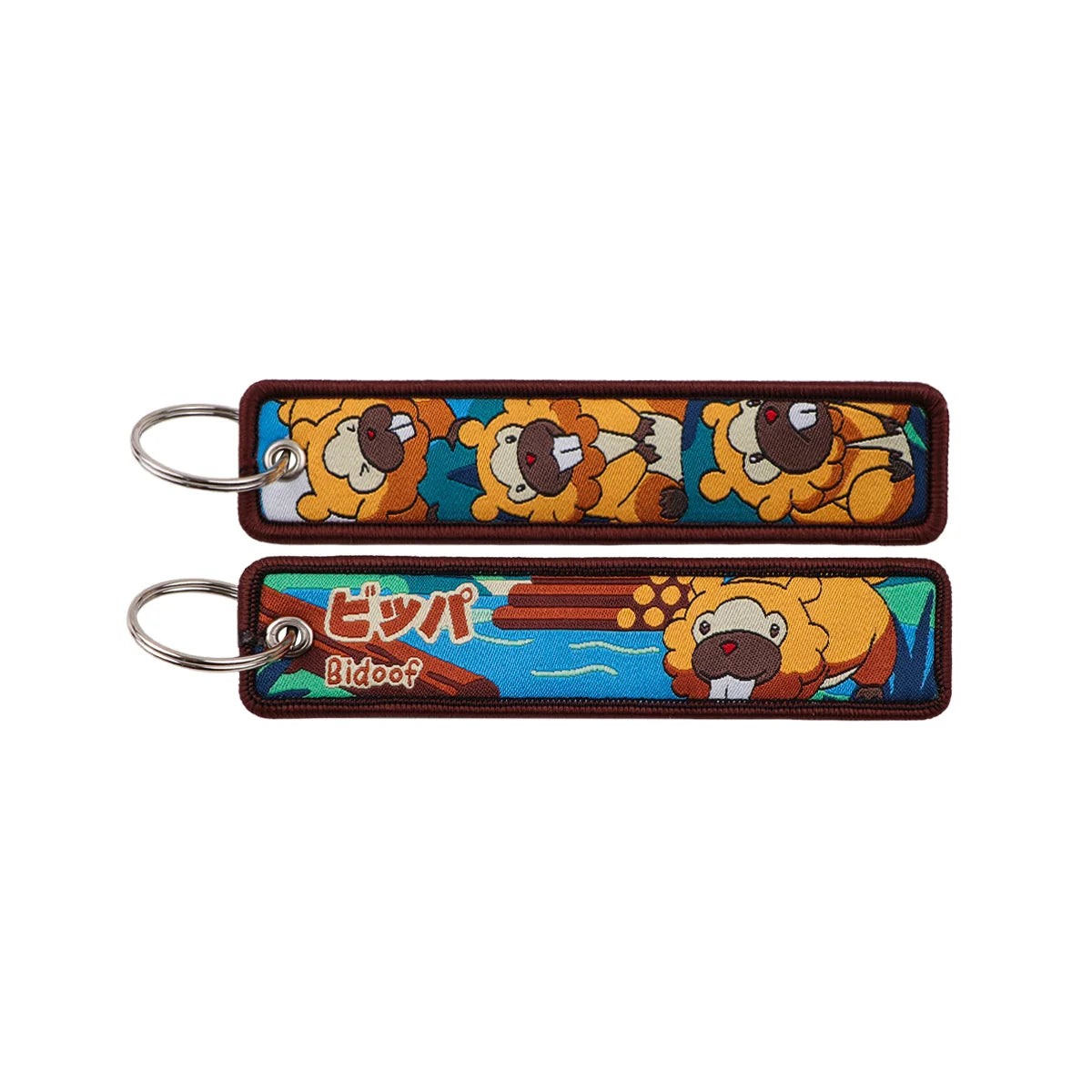 Kawaii Japanese Elf Anime Embroidery Key Fobs Key Tag Motorcycles Cars Backpack Chaveiro Keychain Fashion Keyring Friends Gifts