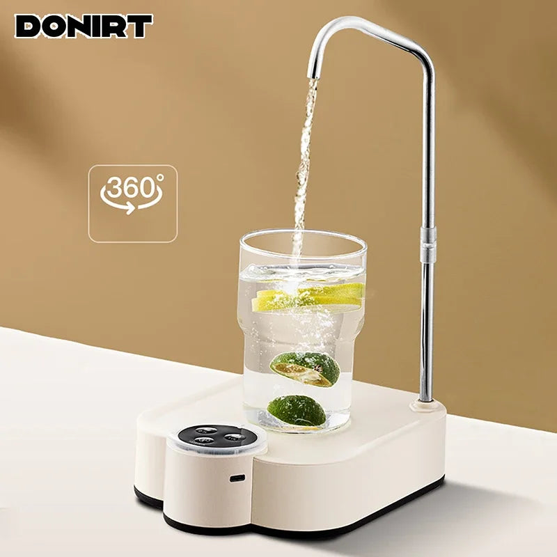 Electric Water Pump Smart Rechargeable Automatic Water Dispenser for Gallon Drinking Portable Water Bottle Pump for Home Office