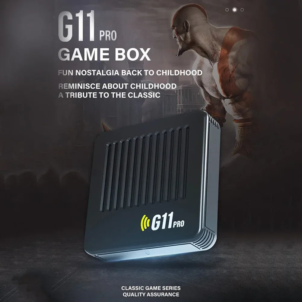 G11 Pro HD Video Game Console Plug and Play Ultra Low Latency 4K HDMI-Compatible Output with 2.4G Wireless Dual Controllers