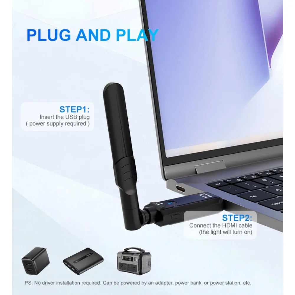 400M 1080P 5G Wireless HDMI Audio and Video Transmitter Receiver Extender for  Camera Laptop PC PS3/PS4 To TV Monitor Projector