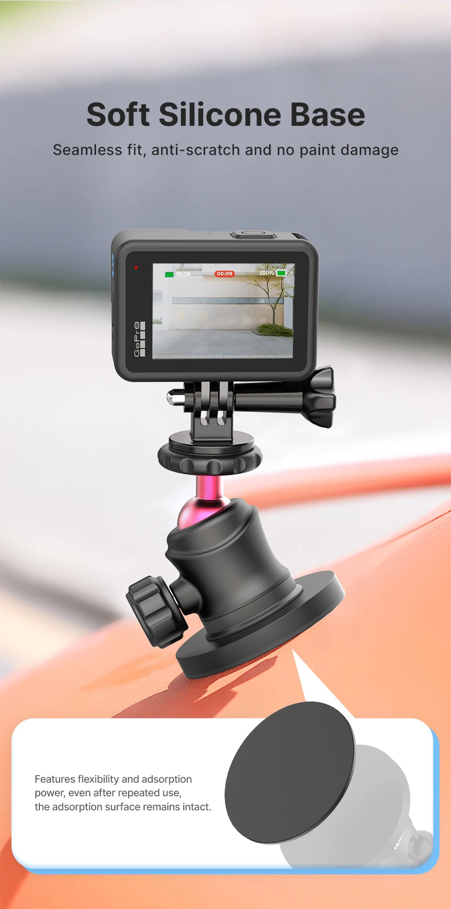 Ulanzi C029 Magnetic Tripod Ball Head Cloud Terrace for Gopro 7 8 9 10 11 12 Smartphone Action Camera Base Mount