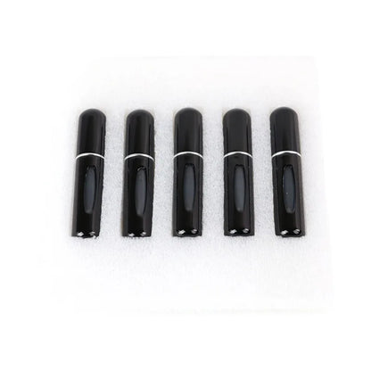 New Hot 5pcs Sets Portable 5ml Perfume Refill Bottle Refillable Spray Scent Pump Empty Atomizer Cosmetic Containers Travel Gift