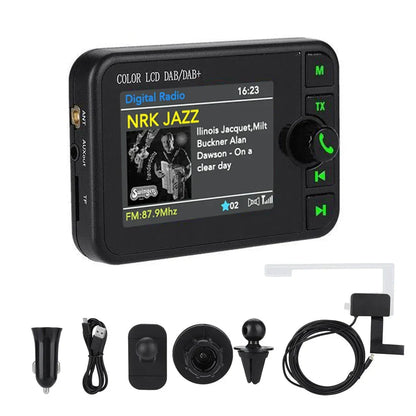 Stereo Digital Signal Broadcast Adapter DAB+ Receiver Digital Broadcast Bluetooth-compatible 5.0 Music Player Hands-free for Car