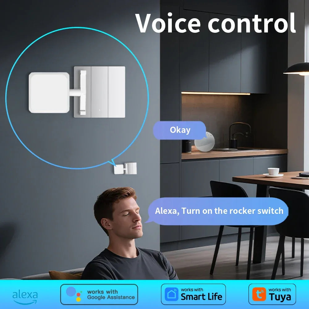 Tuya BLE Fingerbot for Rocker Switch Remote Controller Adjustable Switch Press Robot Support Google Home Alexa Voice Assitant
