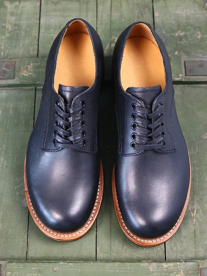 Durable Goodyear Edge Motorcycle Durable Traditional Boots Retro Oil Leather Red Punk Men's Cowhide Low Top Shoes