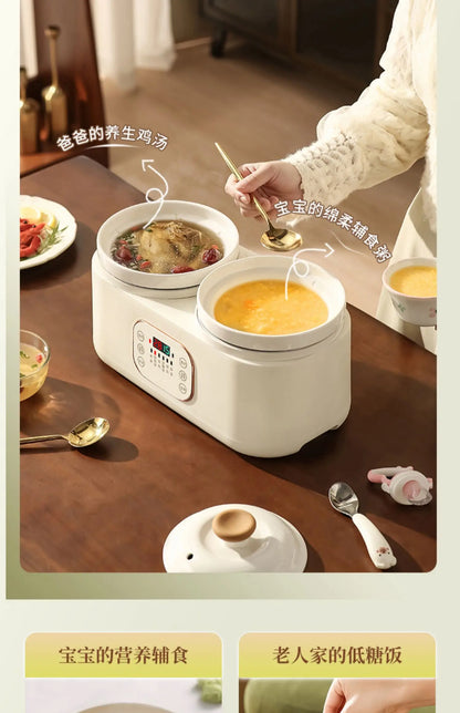 Ceramic Electric Stew Pot Porridge Cooker Porridge Stew Pot Electric Casserole Household Automatic Stew Pot Самогонный Аппарат