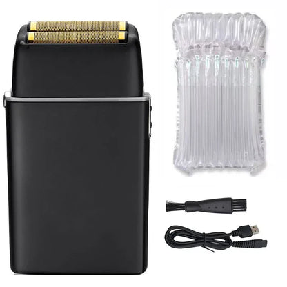 Rechargeable Metal Barber Hair Beard Electric Shaver For Men Electric Razor Bald Head Shaving Machine Finishing Tool