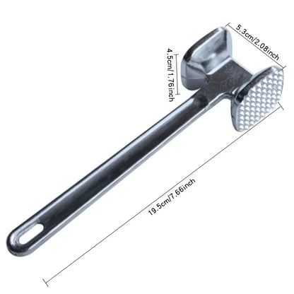 1Pcs Meat Tenderizer Hammer Two Sides Loose Meat Mallet Tool for Pounding Beef Steak Stainless Steel Meat Hammer Kitchen Tool