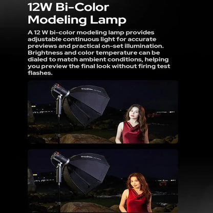 Godox AD300Pro II 300Ws Outdoor Flash TTL HSS 1/8000s 2.4G Wireless Strobe with Rechargeable Battery for Canon Sony Nikon Fuji