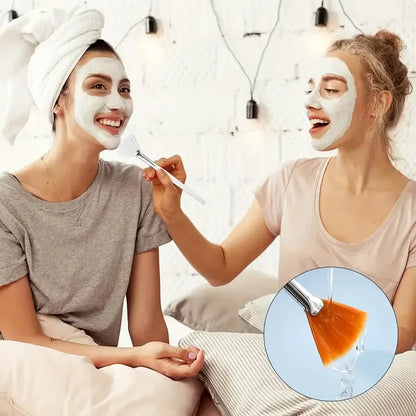 8pcs/set  Facial Brushes Fan Makeup Brushes Soft Portable Mask Brushe Spa Headband Stretchable Hair Wrap Skincare Makeup Tools