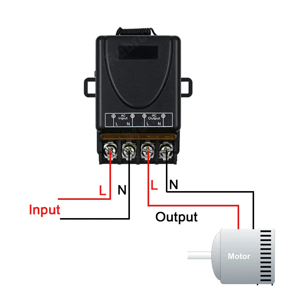 RF Wireless Remote Control Switch 433Mhz AC 110V 120V 240V 220V 30A Relay for Light Lamp Water Pump Door Access System