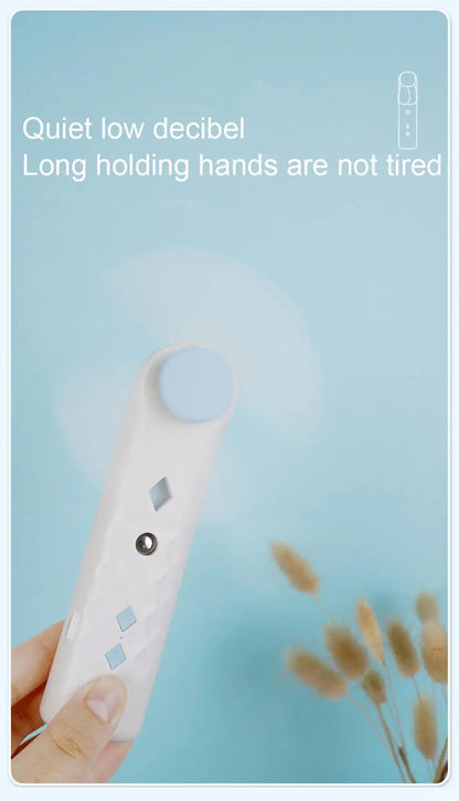 2 In 1 Portable Fan Humidifier USB Rechargeable Handheld Fan Water Spray Fan Face Steamer Air Conditioner Cooling Fan