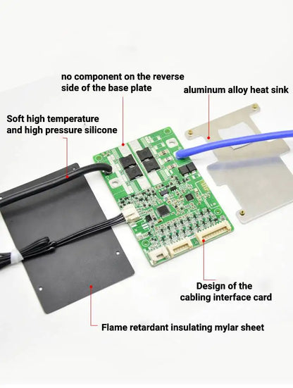 JBD Smart BMS LiFePo4 12S 36V 16S 48V 20A 40A 50A 60A 80A Li-Ion BMS 10S 13S 14S 16S 17S Balance Protection Board Built-in BT