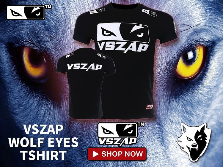 Vszap Fitness T-shirt MMA Combat Fighting Sanda Thai Boxing Sports Muscle Training Running Personality Wolf Eyes Short Sleeve