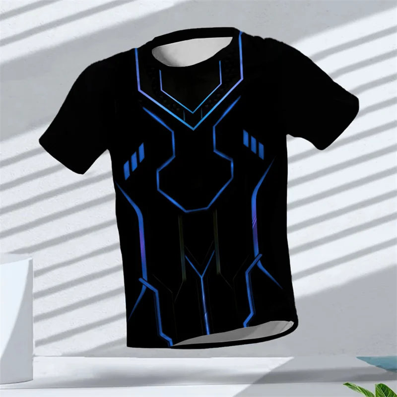 Badminton Wear Pattern T-Shirt For Men Fitness 3D Printed Tees Summer Breathable Sports Loose Exercise T Shirts Round Neck Tops