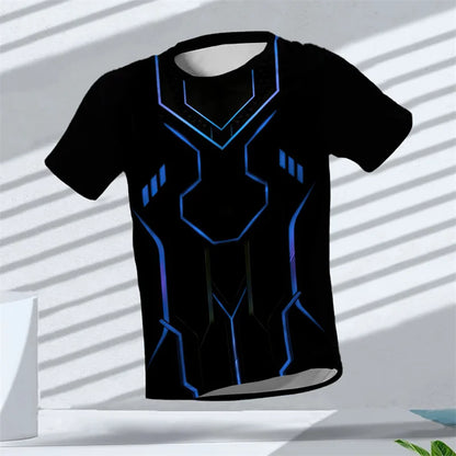 Badminton Wear Pattern T-Shirt For Men Fitness 3D Printed Tees Summer Breathable Sports Loose Exercise T Shirts Round Neck Tops