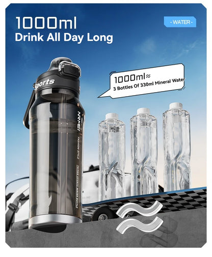 1L Sports Bottle Tritan Drinking Plastic Water Jug Fitness Bicycle Climbing Outdoor Bottle Water Cup