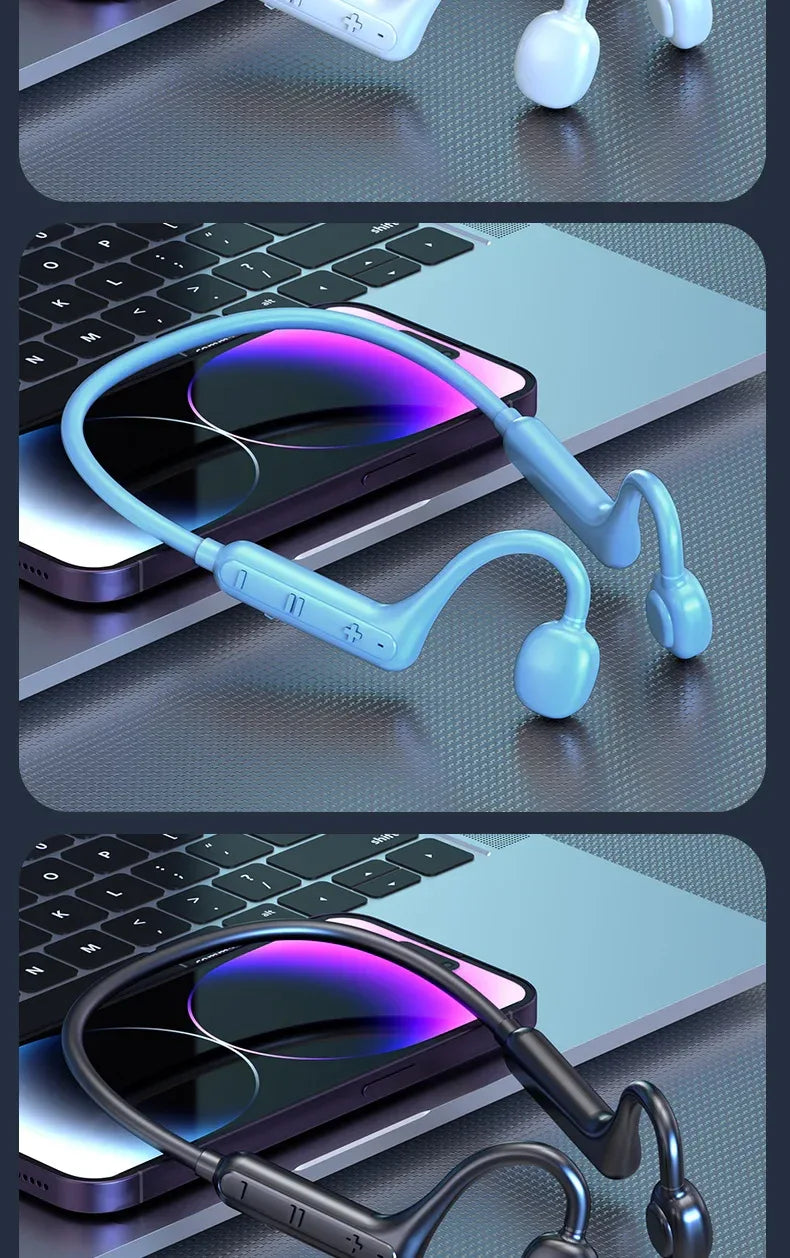 Ks15 Bluetooth Earphone Neck Mounted Wireless Headset With High Power Sound Conduction And Long Battery Life