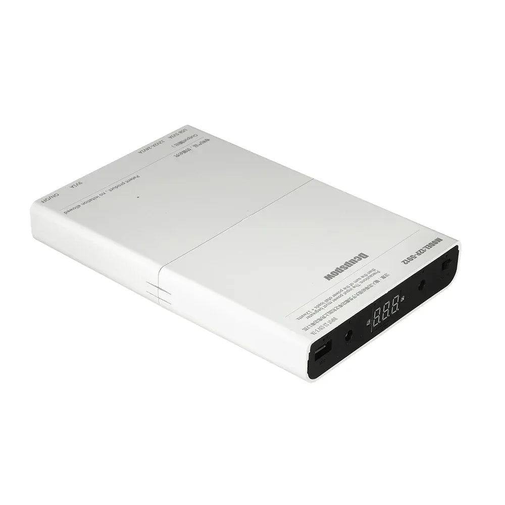 DC UPS 12-Cell Battery Power Supply Box Power Bank Kit 5V 9V 12V Output Optical Modem Router Uninterruptible Power Supply