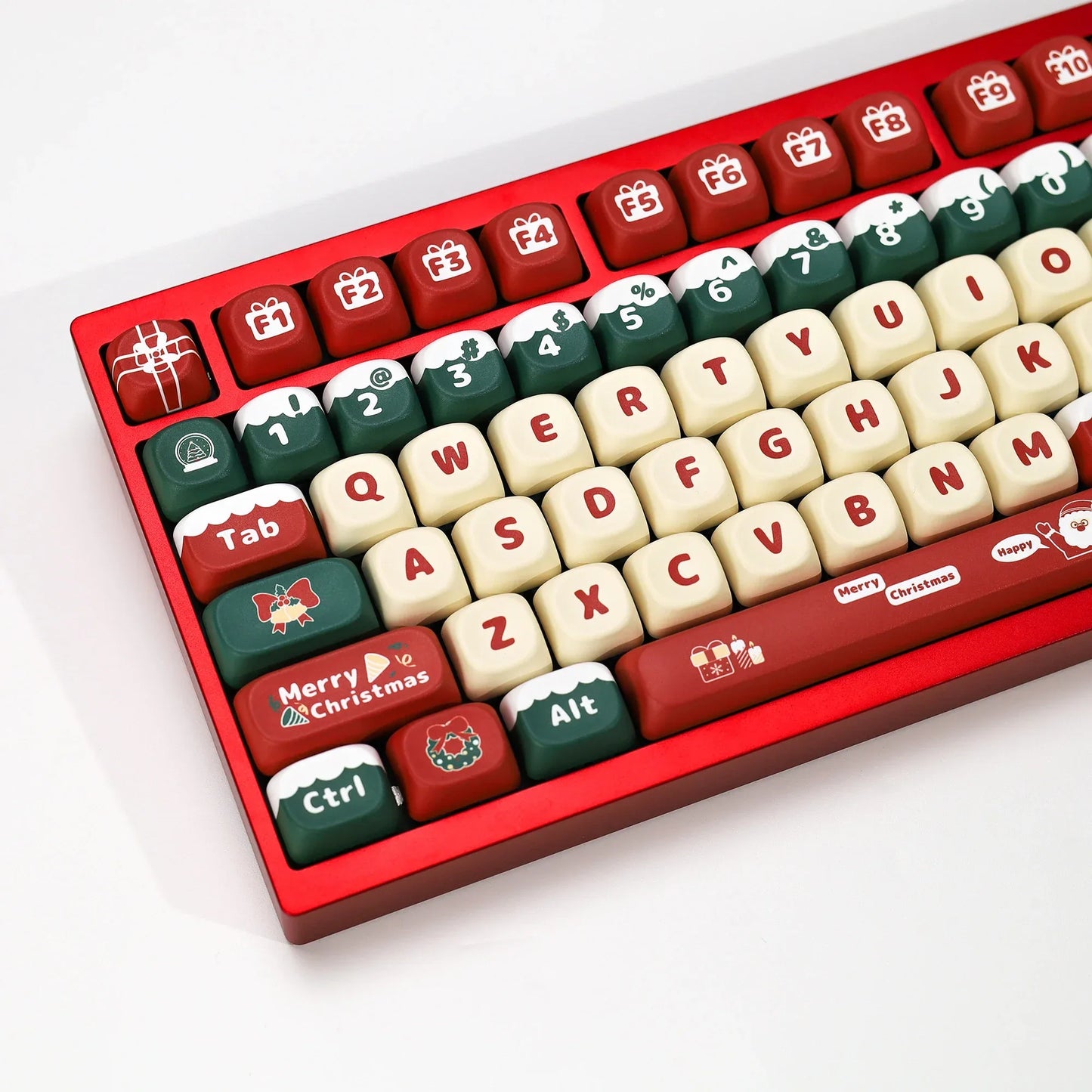 KBDiy Christmas Carnival Keycap Gift KOA Profile Sublimation PBT ISO Keycaps For 60 Wooting Magnetic Mechanical Keyboard Gaming