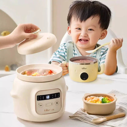 Bear baby food pot electric stew pot porridge small rice cooker porridge pot baby special automatic stew bb soup