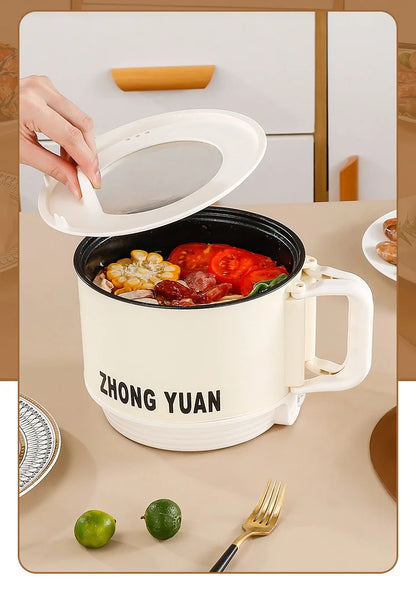 Folding Electric Pot Multifunctional Mini Cooker 15L Portable for Instant Noodles Dormitory Travel Fast Heating Auto Shut Off