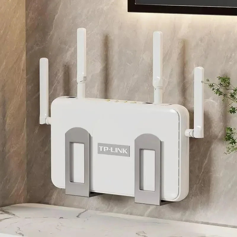 Wall-Mounted Router Set-Top Box Organizer with Adjustable Bracket, Multi-Purpose Cable Management Shelf for WiFi Devices Storage