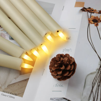 Lot de 6 bougies décoratives LED sans flamme, à piles, avec télécommande et minuterie, pour la maison, les fêtes et les mariages.