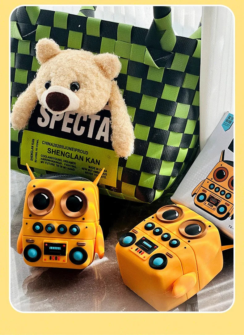 Compact Cute Mini Bluetooth Speaker Support TF Card Desktop Decoration Portable Outdoor Smart Music Player IP65 Waterproof