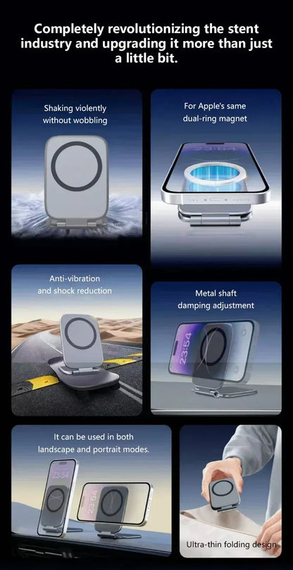 Magnetic Phone Holder for Car Mount with Dual Side Strong Magnets Ultrathin Adjustable Cell Phone Holder Accessories For Phone