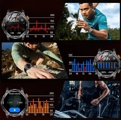 LIGE AMOLED Smart Watch Men with Flashlight Sports IP68 Waterproof Fitness Tracker Bluetooth Call Smartwatch Man for Android iOS