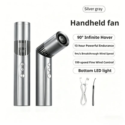 Lipstick Fan Portable Outdoor 199 Speed Brushless High Speed Fan Large Capacity Mini Foldable Handheld/chest Hanging Fan 3000mah