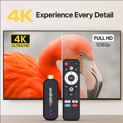Android TV Stick S905L3 H96 MAX Android 14.0 4K Quad Core 2.4G 5G Wifi BT Home Media Player Voice Assistant Smart TV Stick