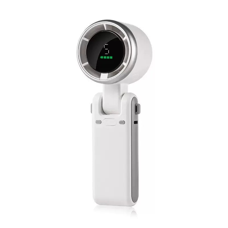 2026 NEW Handheld Turbo Fan Wearable Personal Desk Fan Small Mini Fan With Smart Digital Display Folding