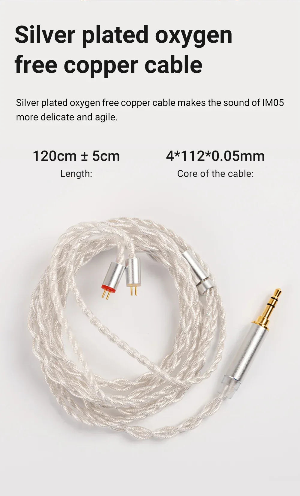 TempoTec IM01 Flathead 4.4mm earphones, IM05 3.5mm cable-detachable,0.78mm pin HiFi in-ear earphones 1DD+4BA