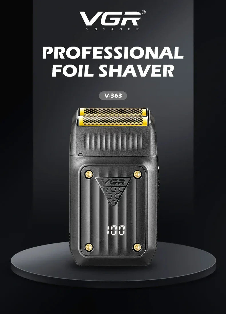 VGR 363 Razor Electric Shaver Professional Hair Trimmer Rechargeable Shaving Barber Beard Trimmer Foil Hair Shaver for Men