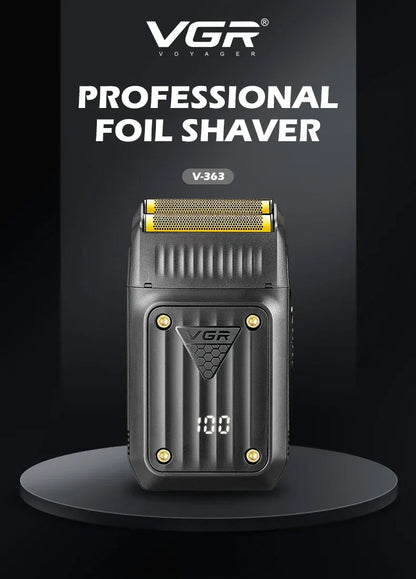 VGR 363 Razor Electric Shaver Professional Hair Trimmer Rechargeable Shaving Barber Beard Trimmer Foil Hair Shaver for Men