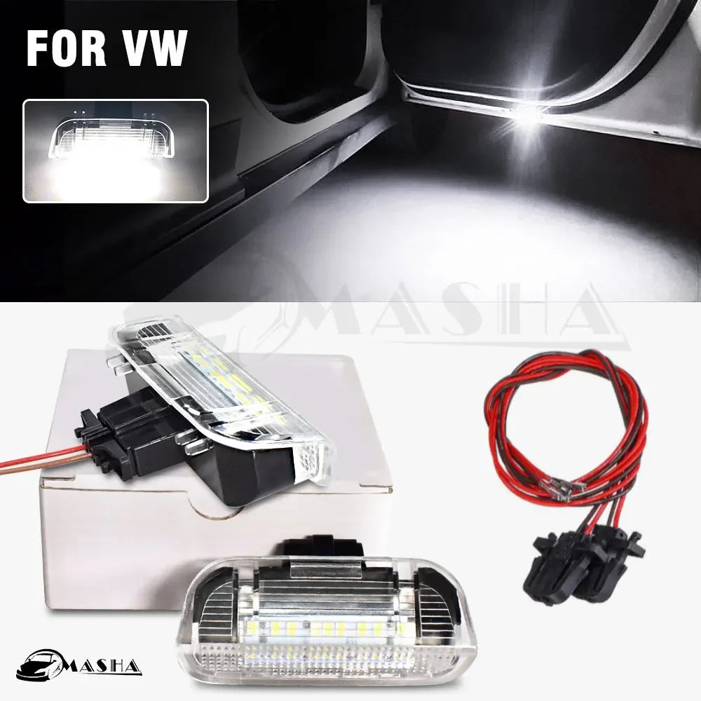 For VW Golf 5 6 7 7.5 T-ROC CC Passat Jetta Tiguan Variant Phidnon Scirocco Touran Auto Signal Lamp 2Pcs 12V LED Car Door Light