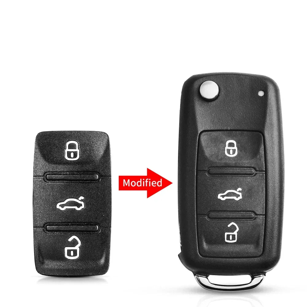 KEYYOU 1PCS Car Key Buttons Pad For VW Golf Mk7 Gol Key For Skoda Rapid superb yeti For Seat ibiza altea leon Car Accessories