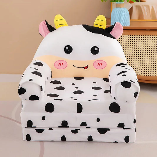 Three-layer folding children's small sofa cartoon kindergarten baby seat stool plush toy lazy sofa removable by PDG ibma