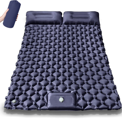 Outdoor Camping Sleeping Pad Folding Sleep Mat Beach Inflat Mattress with Pillows Ultralight Air Mat Travel Hiking New