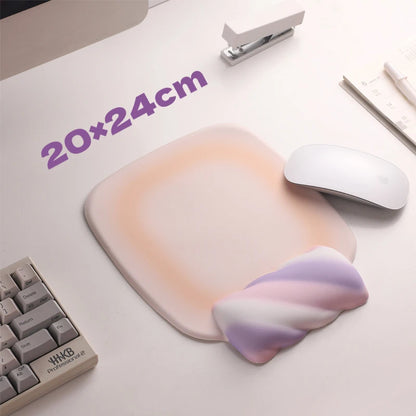 Mouse Wrist Rest Ergonomic Memory Foam Anti-Slip Rubber Base Keyboard Wrist Rest Support and Mouse Pad Wrist Rest for Computer